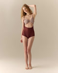 Load image into Gallery viewer, The Vino Cutout Mesh One-Piece Swimsuit | Bordeaux Blush
