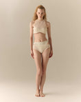 Load image into Gallery viewer, The Solene High-Neck Mesh Bikini Bottom |  Écru
