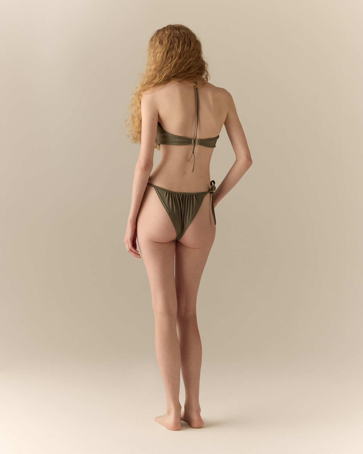 The Riva Ruched Skirt Bikini Two-Piece Bottom | Sage Olive